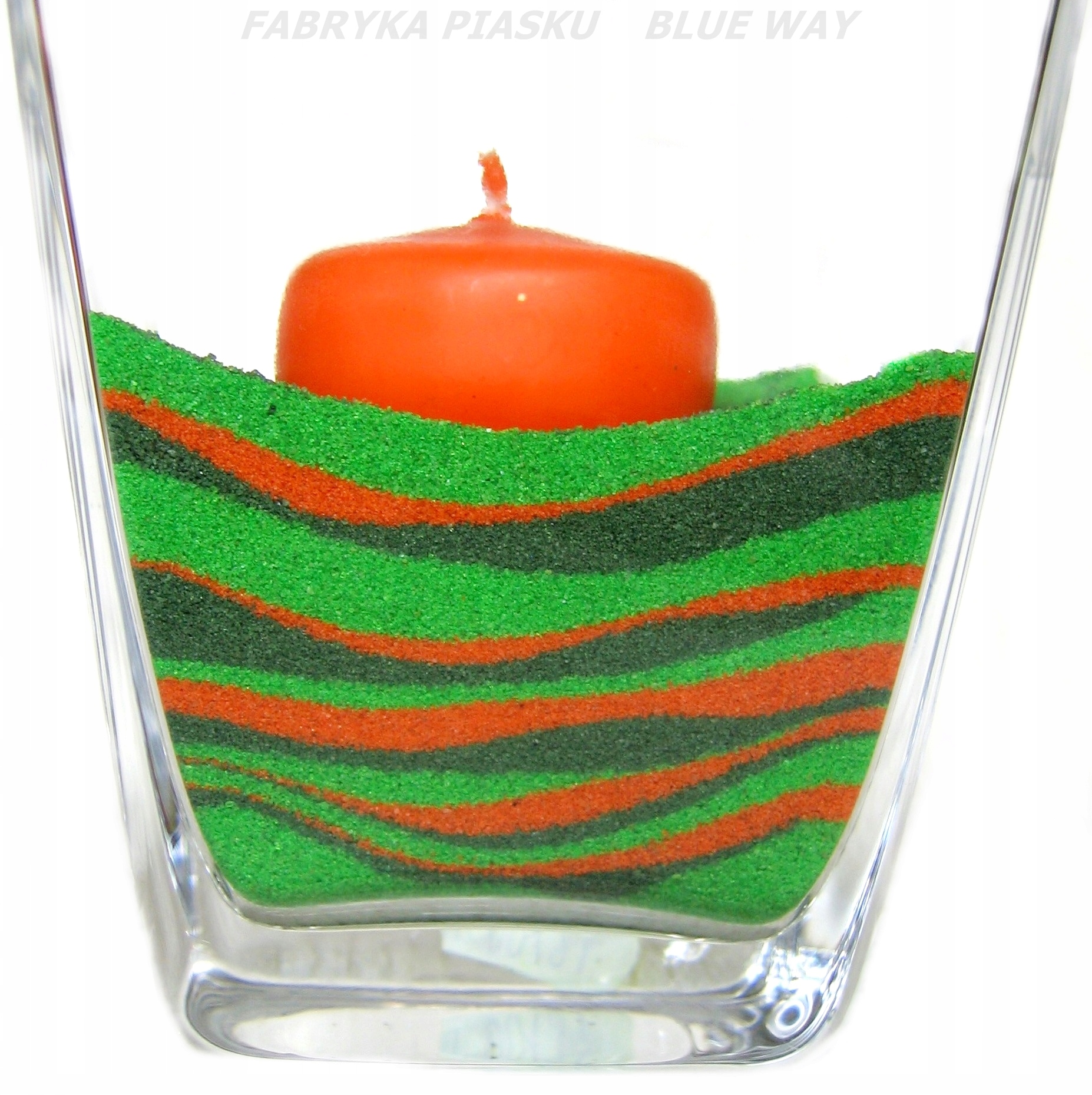 PIASEK CZERWONY KWARCOWY KOLOROWY OZDOBNY PRODUCENT ATEST 0,1-0,4 mm 1 KG Waga produktu z opakowaniem jednostkowym 1 kg