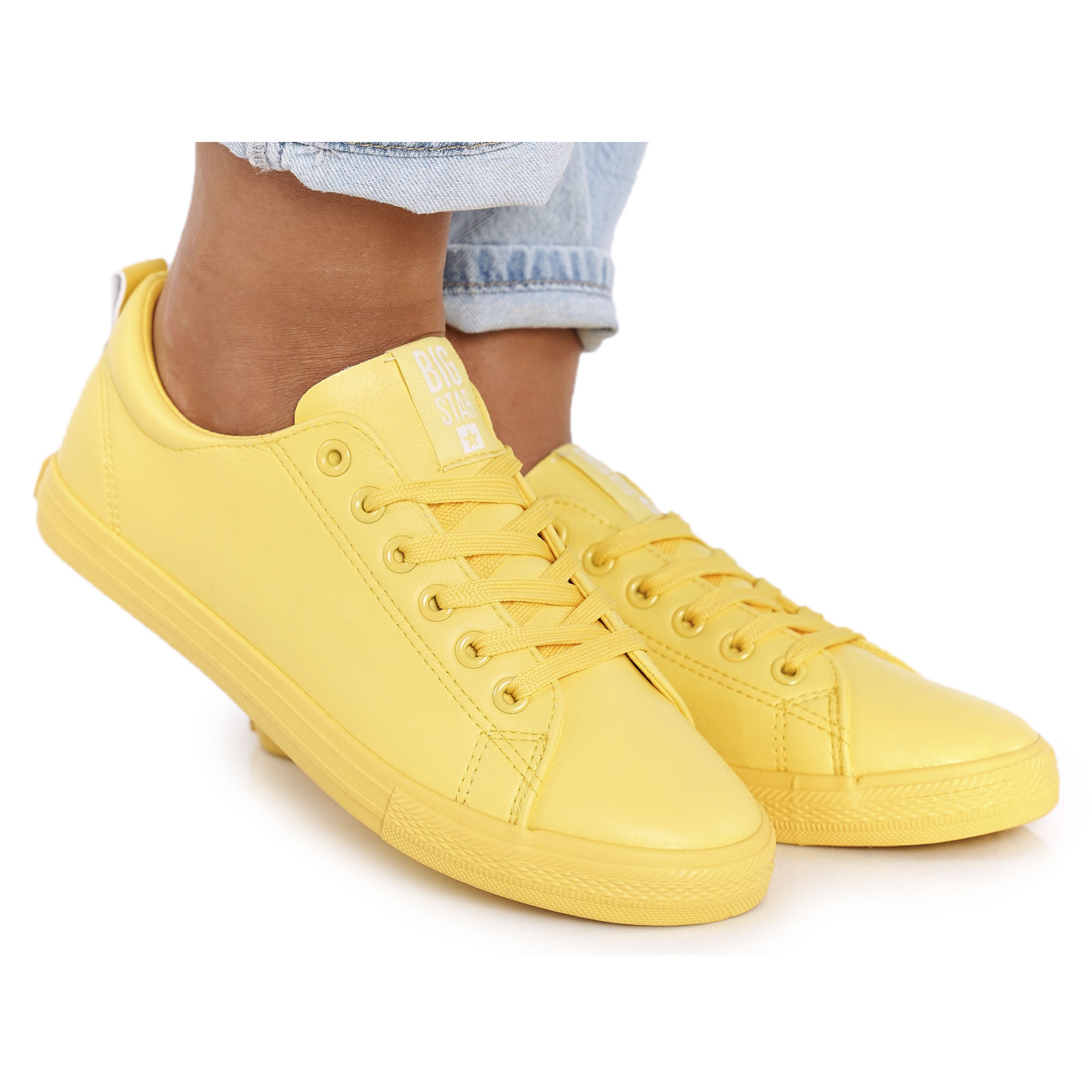 

Żółte Skóra ekologiczna Buty Big Star r.37
