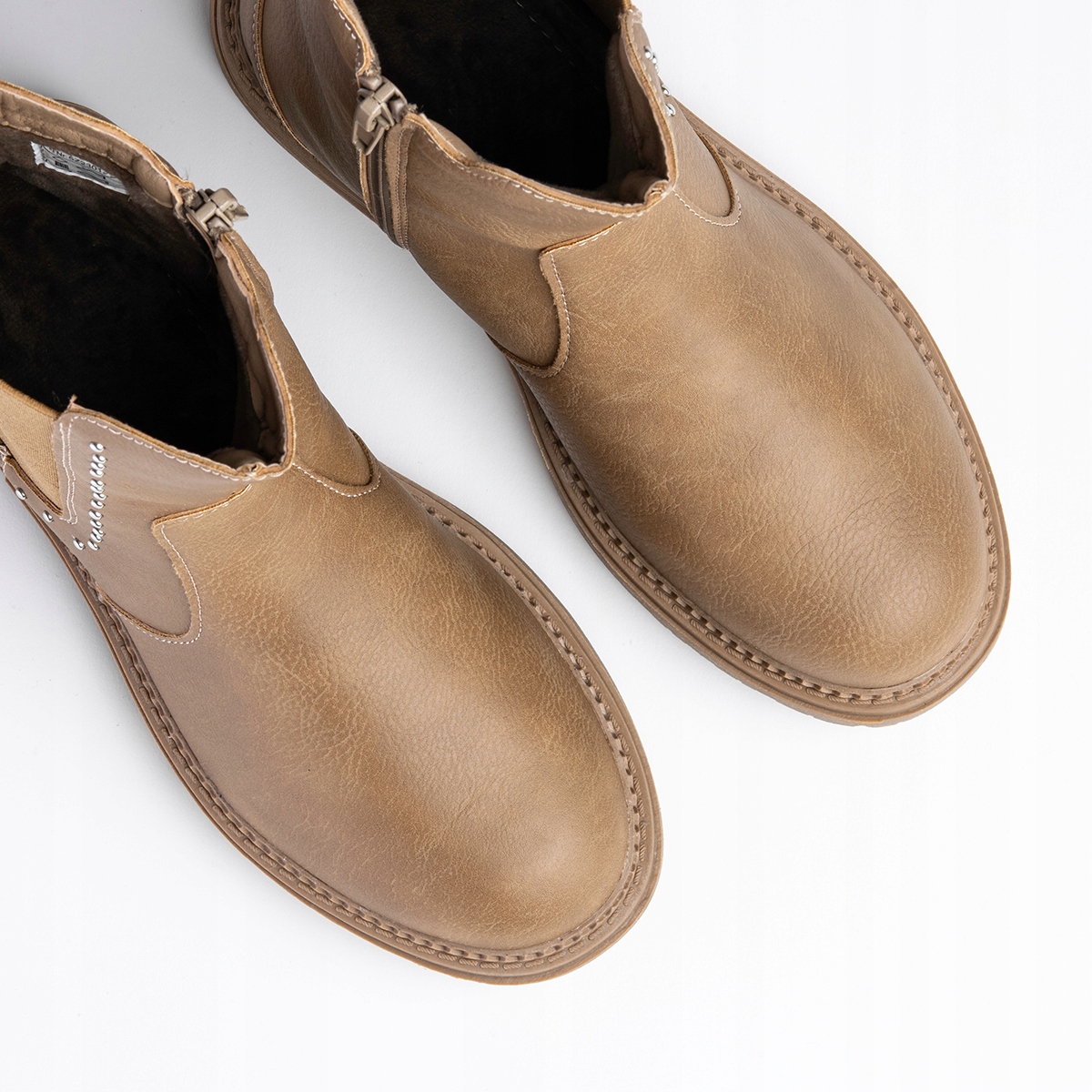 Botki trzewiki workery ocieplane modne Wojtyłko Rodzaj zapięcia Suwaki