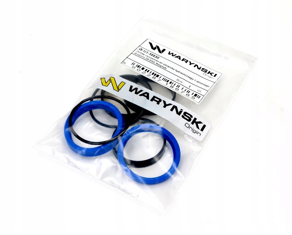 Zestaw uszczelnień do siłownika 58.8/50 Waryński Numer katalogowy części W-U1-58850