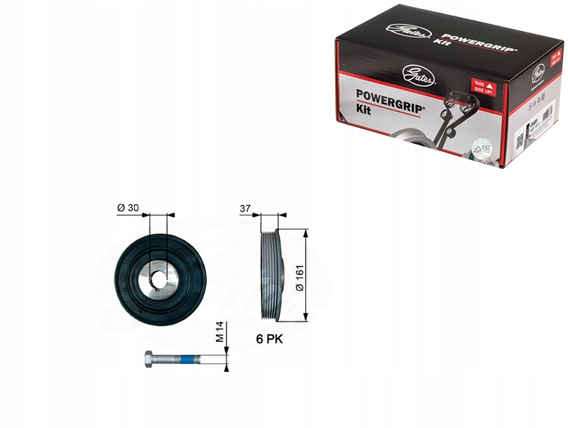 КОЛО ПЕРЕДНЯ ПАНЕЛЬ ВАЛА КОЛІНЧАСТОГО GATES Tvd1002a CITROEN GATES