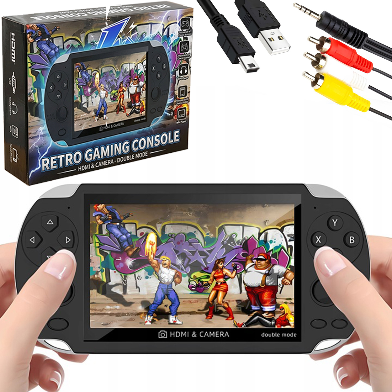 Mini Konsola Przenośna X Do Gier Retro 100+ Gierek 8 Gb Pl Menu Tv