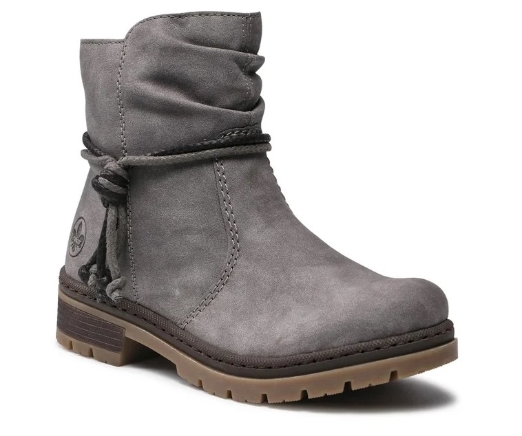 Rieker Dámské Kotníkové Boty Se Zateplením, Šedé, Velikost 41