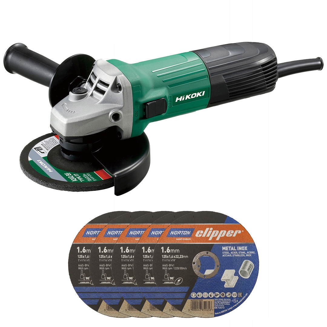 Úhlová bruska HiKOKI G13STA Ygz 600W 125 mm 5x kovový kotouč