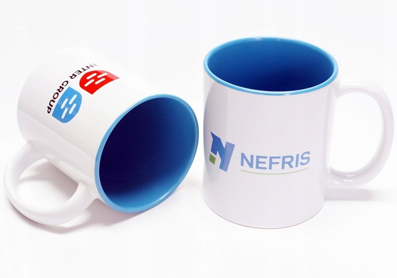 Kubek znadrukiem BEZ MARGINESÓW KOLOROWY niebieski EAN (GTIN) 0212202110207