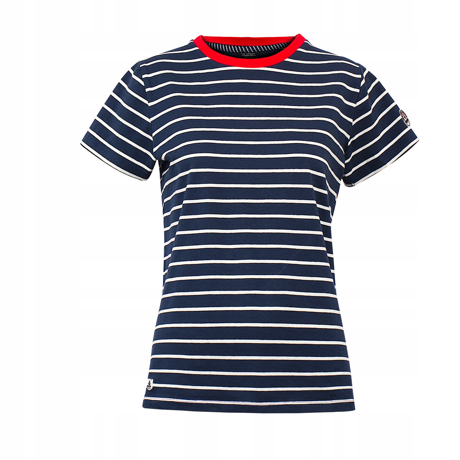 

Koszulka damska T-shirt granatowa w paski r.M