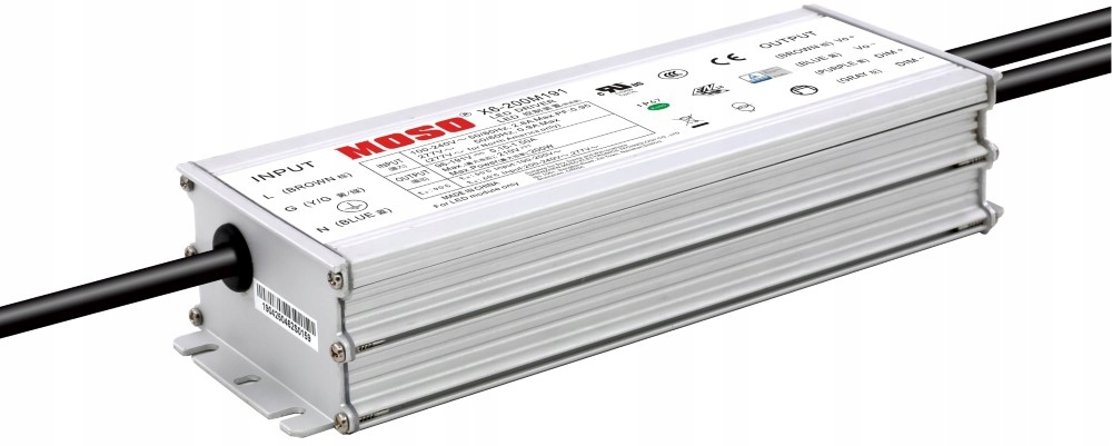 Zewenętrzny Zasilacz Stałoprądowy Programowalny Dimming Led IP67 200W Moso