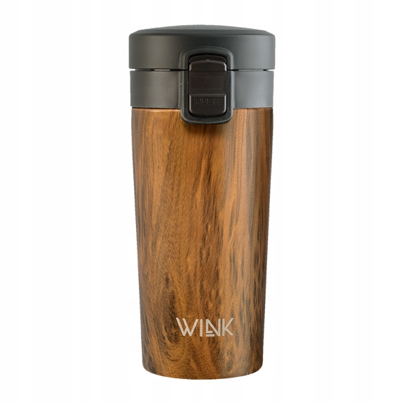 Wink Bottle, Kubek termiczny Bright Walnut, bez Bpa, 370 ml