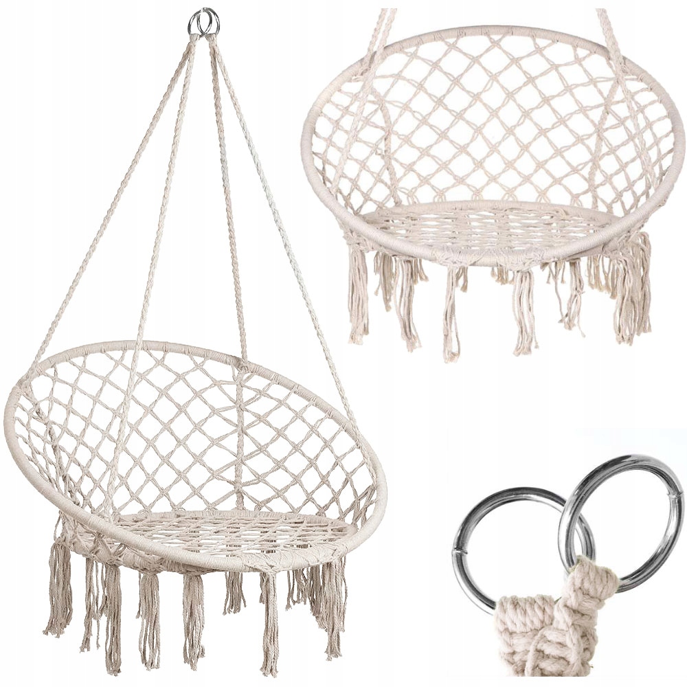 

Fotel Wiszący Bocianie Gniazdo Huśtawka Hamak Boho
