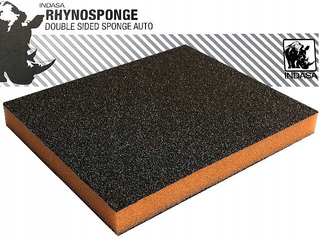 Indasa Rhynosponge Gąbka ścierna Dwustronna Mokro/sucho Pomarańczowa P120