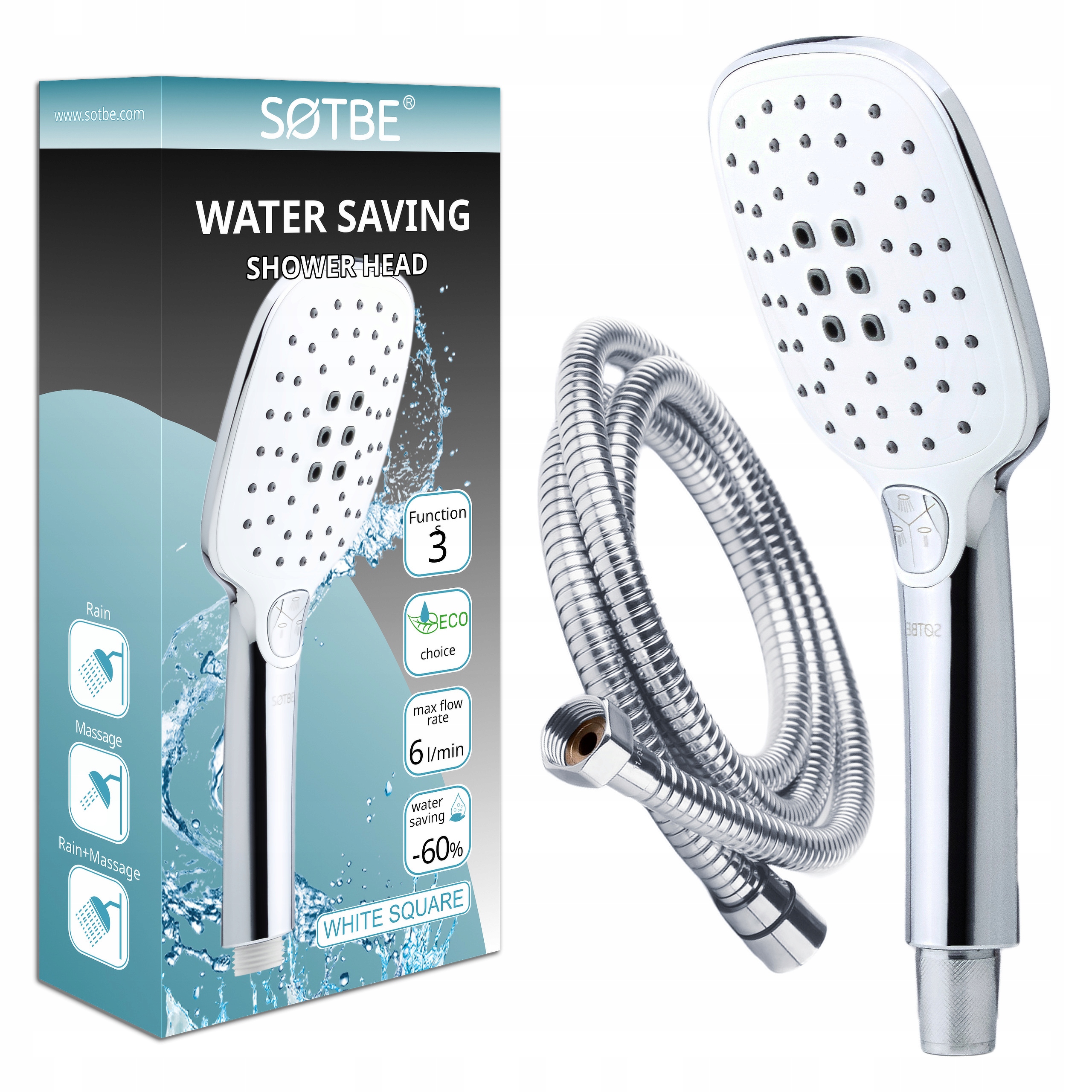 Hlavica s hadicou biela do vane sprchovacieho kúta Poľsko Sotbe