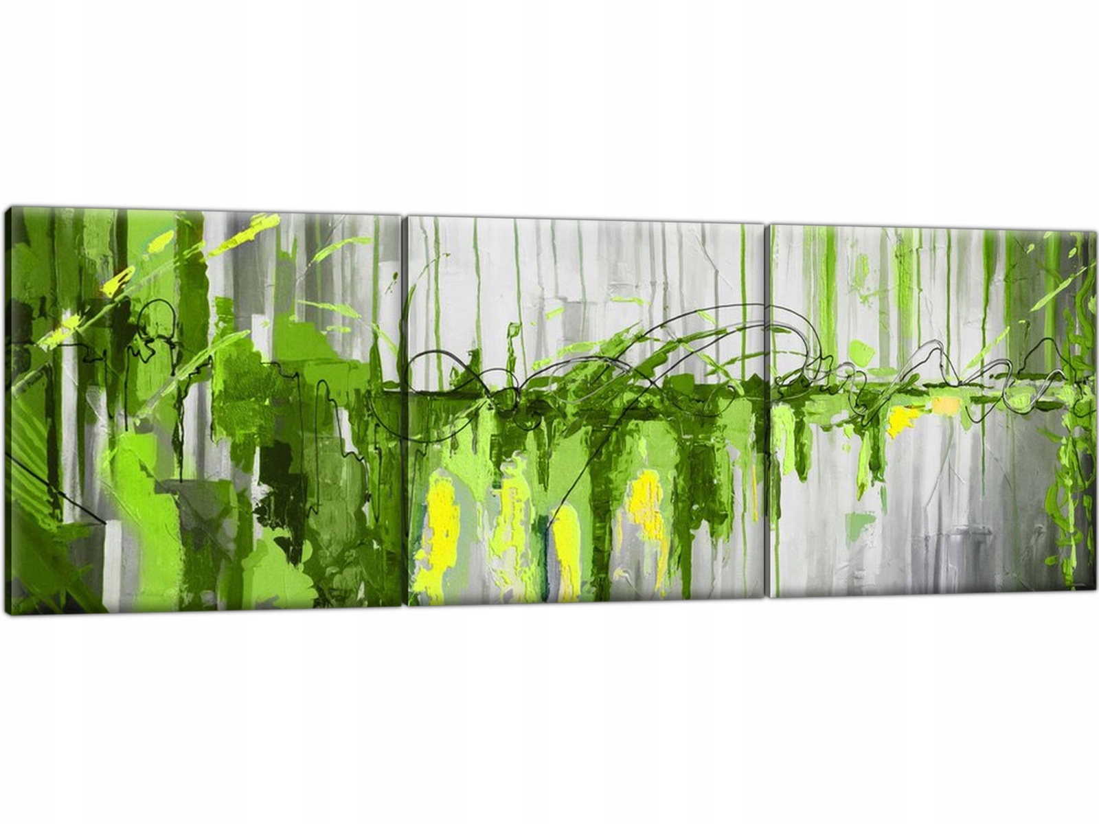 

Obraz Abstrakcja 150x50 Zielony Szary do salonu