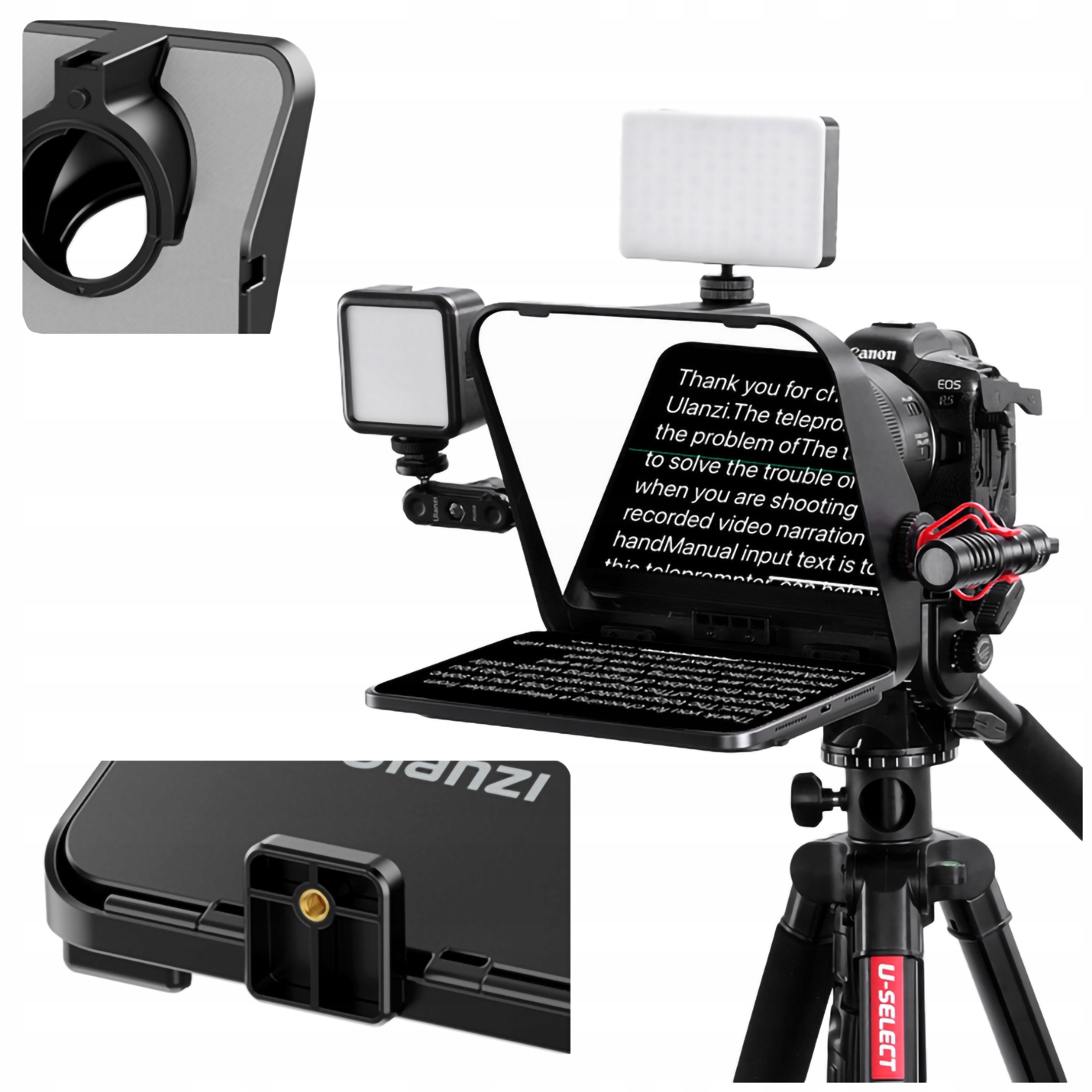 Teleprompter Video Vlog Ulanzi RT02 pro fotoaparát chytrého telefonu a notebooku Bt dálkové ovládání