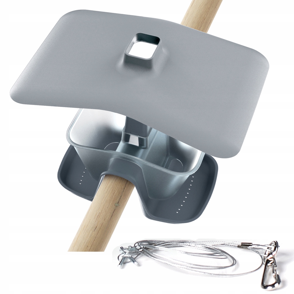 Podwójny karmnik dla ptaków IBFD szary