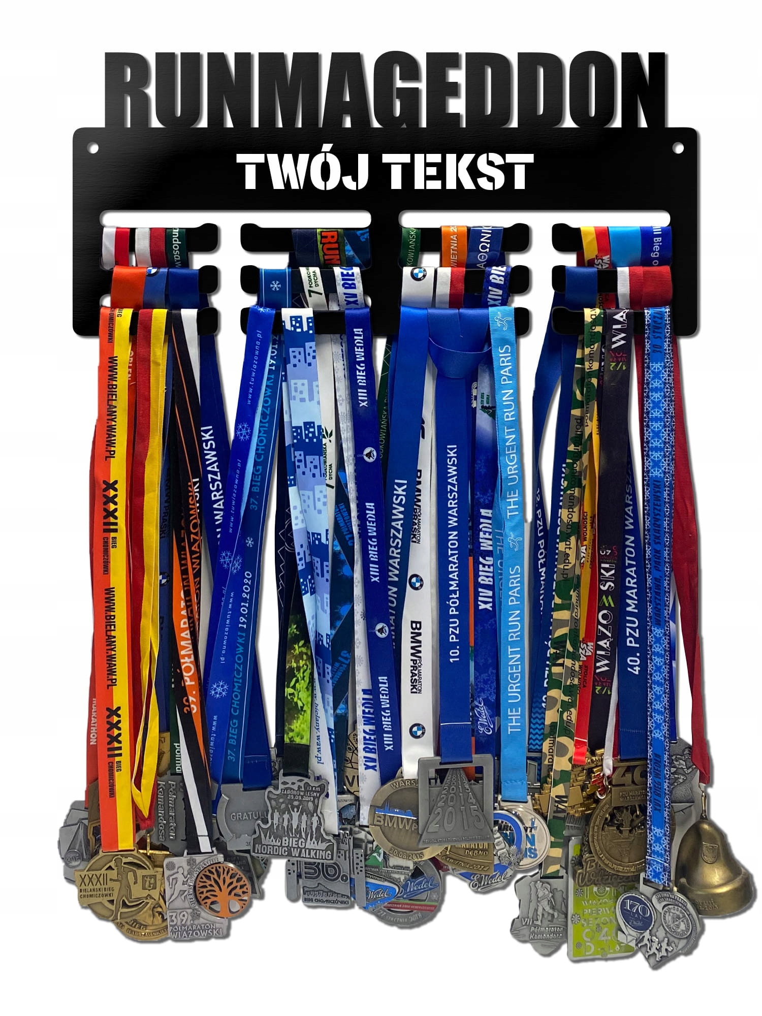 Wieszak na medale Runmageddon twoje imię dowolny tekst 97.1