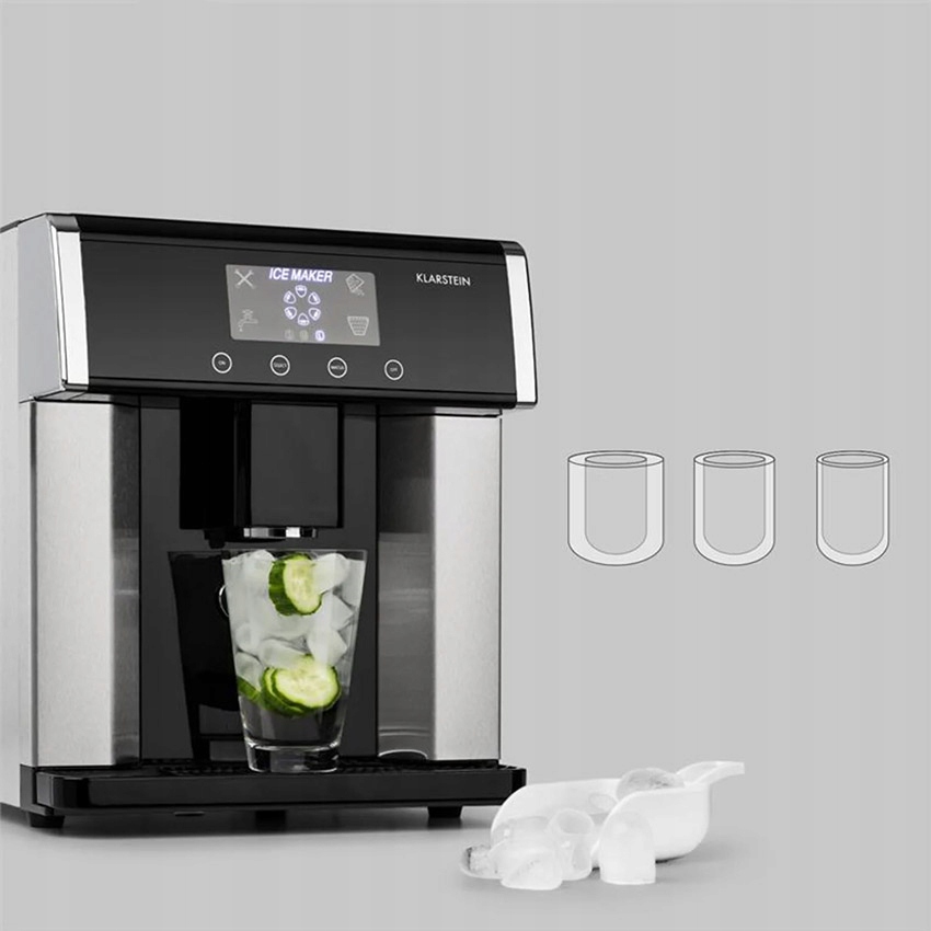 Klarstein maszyna do lodu 2w1 kostkarka 15kg/24h Marka Klarstein