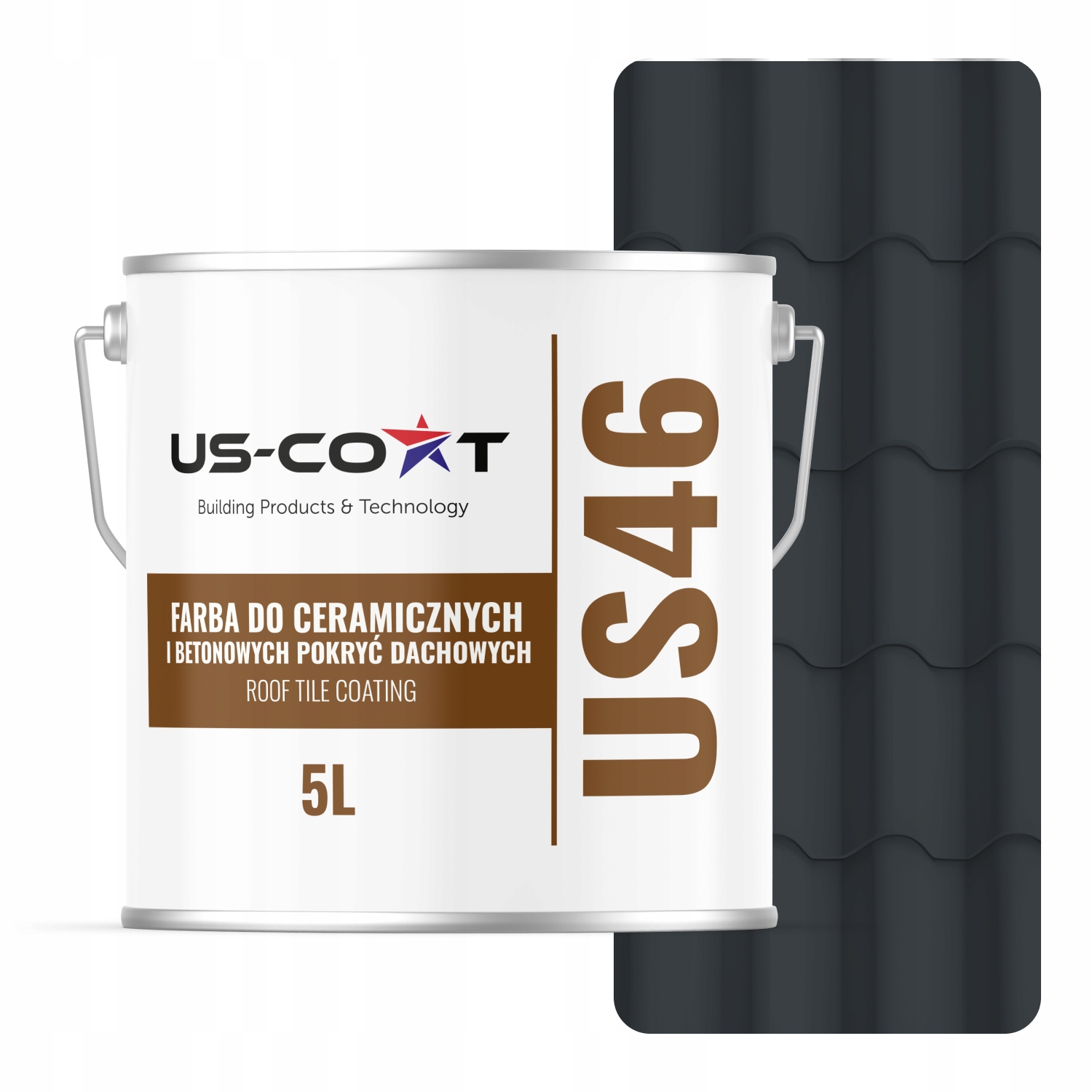 Farba Na Strechu Keramických Betónových Krytín Antracitová Ral 7016 5 L Lesk