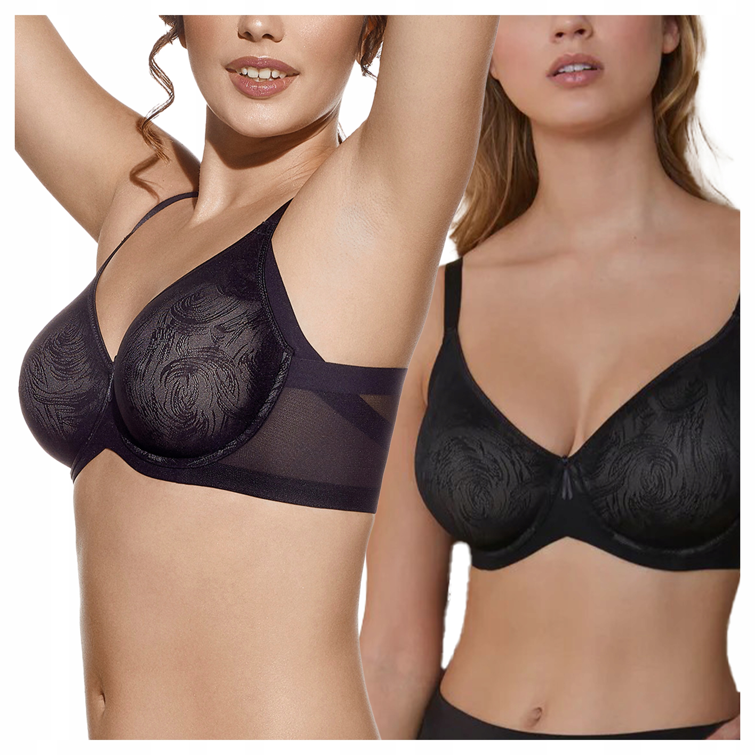 Podprsenka Měkká Soft Modelující Boky s kosticemi Frida Černá 70C