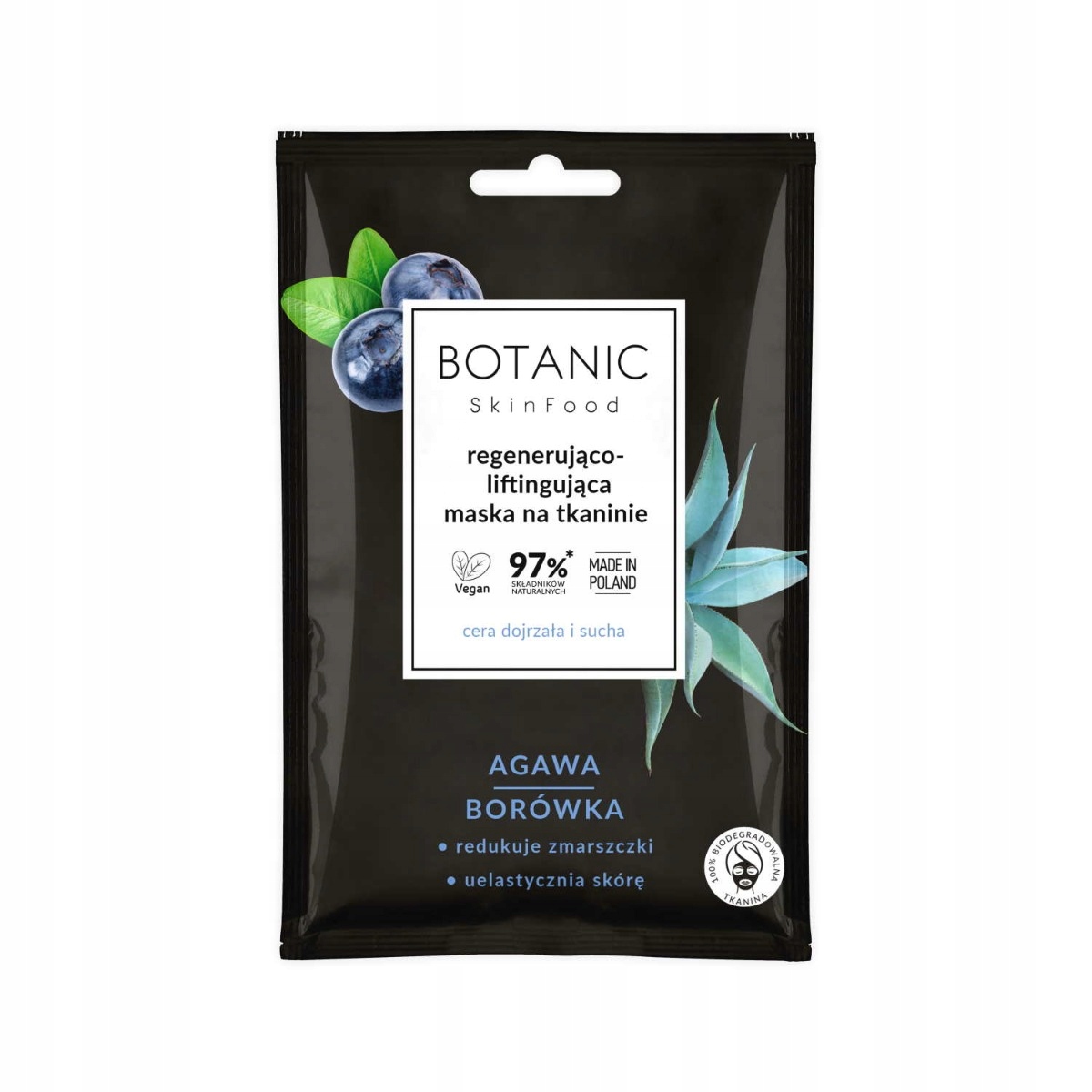 

Botanic Skinfood Maska Na Tkaninie Borówka-Agawa