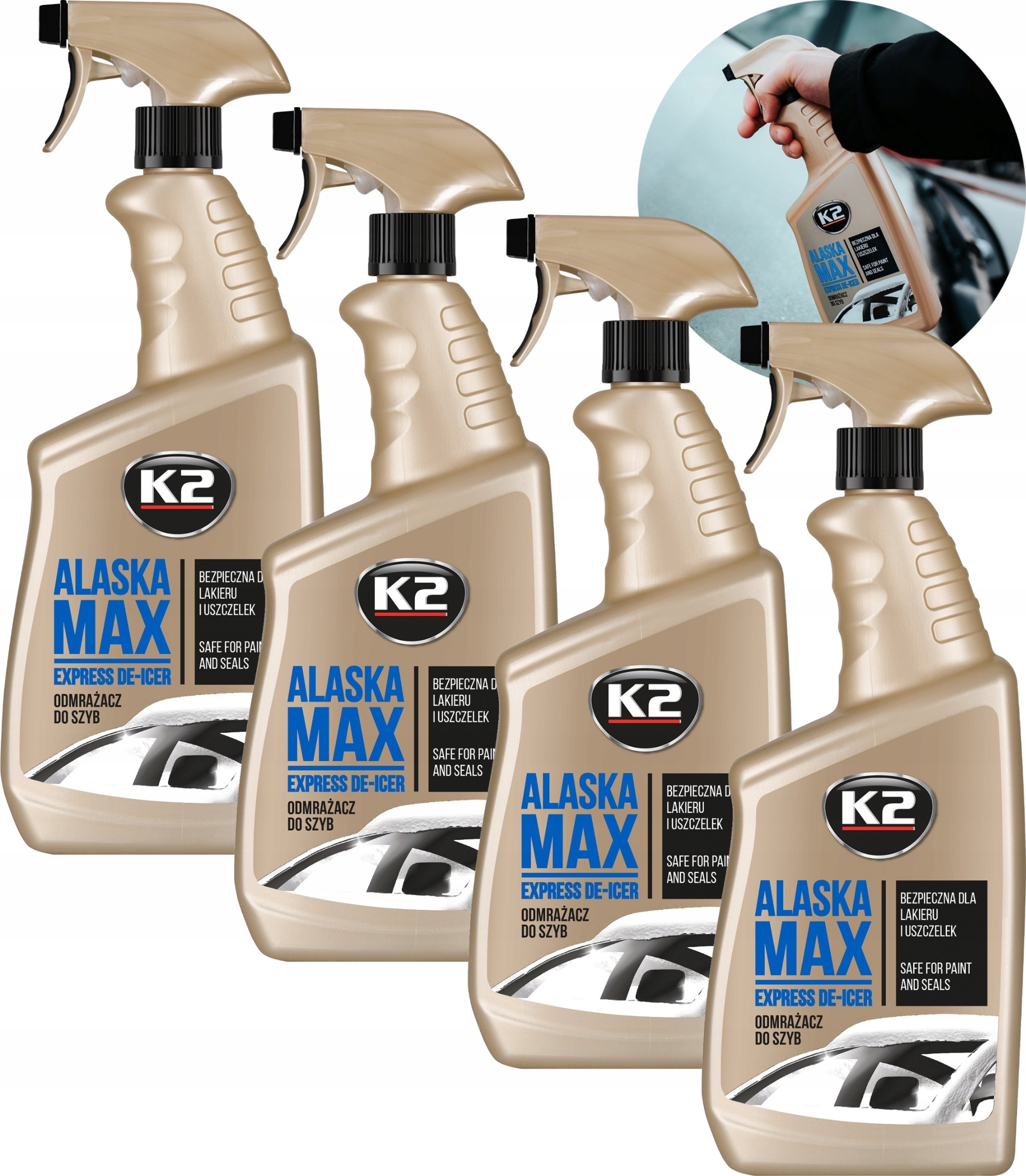 

K2 Alaska Odmrażacz Do Szyb Samochodowych 4x 700ML