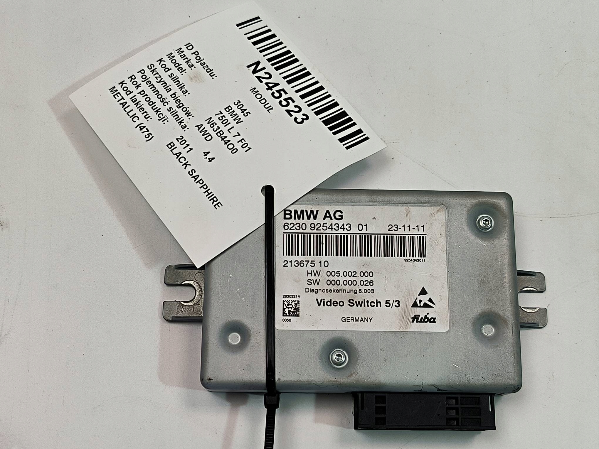 modulo 62309254343 BMW 750I L 7 F01