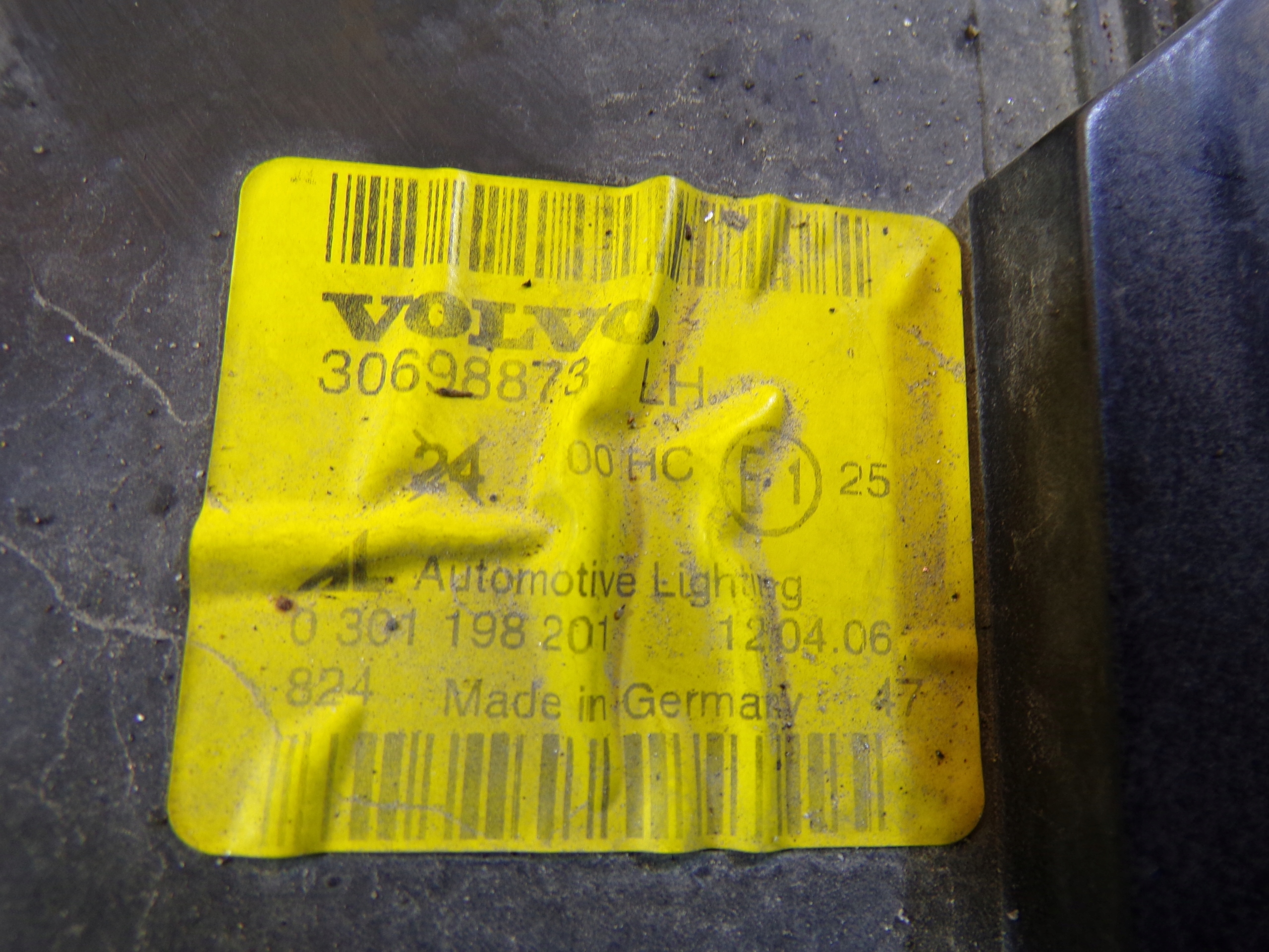 light front front left VOLVO S40 2 II lens (2) (K1)
