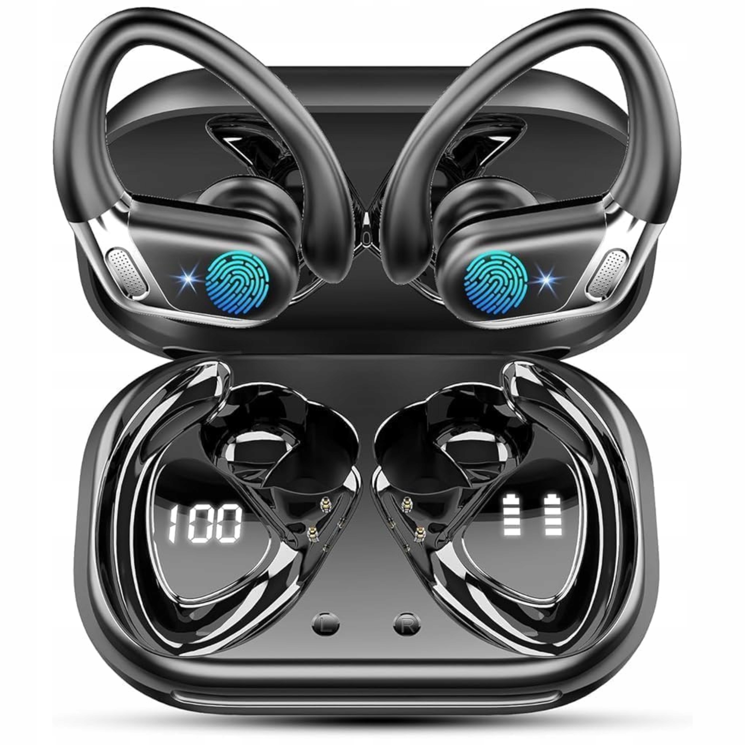 Sportovní sluchátka Bluetooth 5.4 Rinsmola IPX7 50h HiFi Bass 4 mikrofony