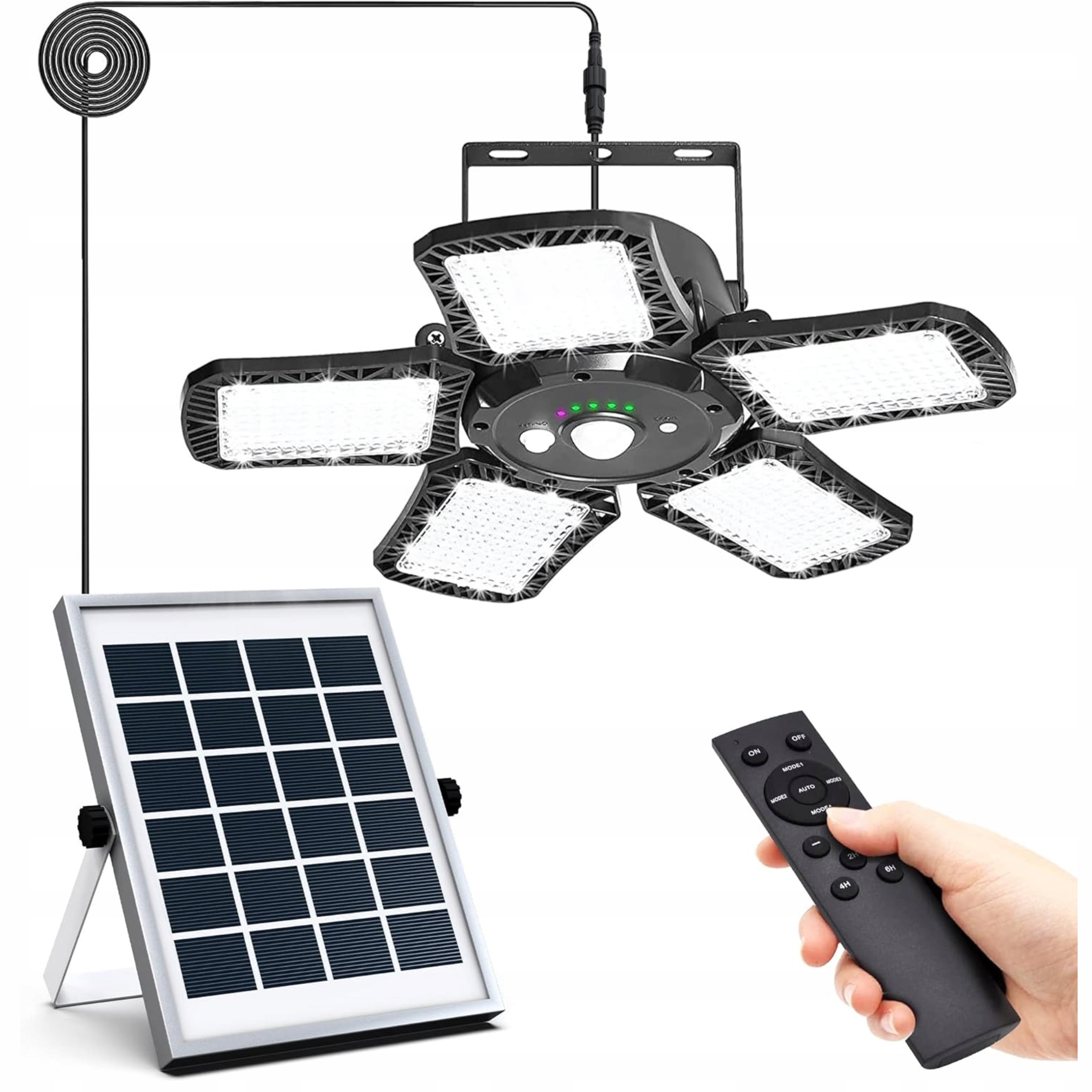 Lampa Solarna Wewnętrzna Zewnętrzna z Czujnikiem Ruchu 160 Led do Garażu