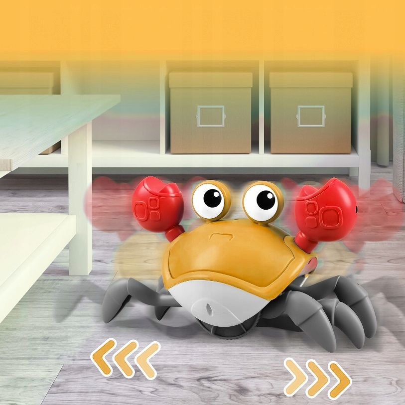 MEGA UCIEKAJĄCY PEŁZAJĄCY KRAB CHODZĄCY ZABAWKA INTERAKTYWNA DLA DZIECKA XL Materiał plastik
