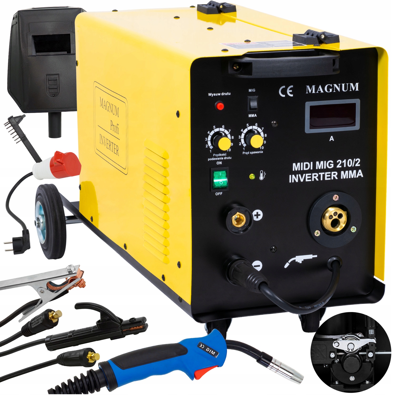 Spawarka inwertorowa MIGOMAT 2R Magnum MIG 210 / 2 MAG MMA 400V 230V