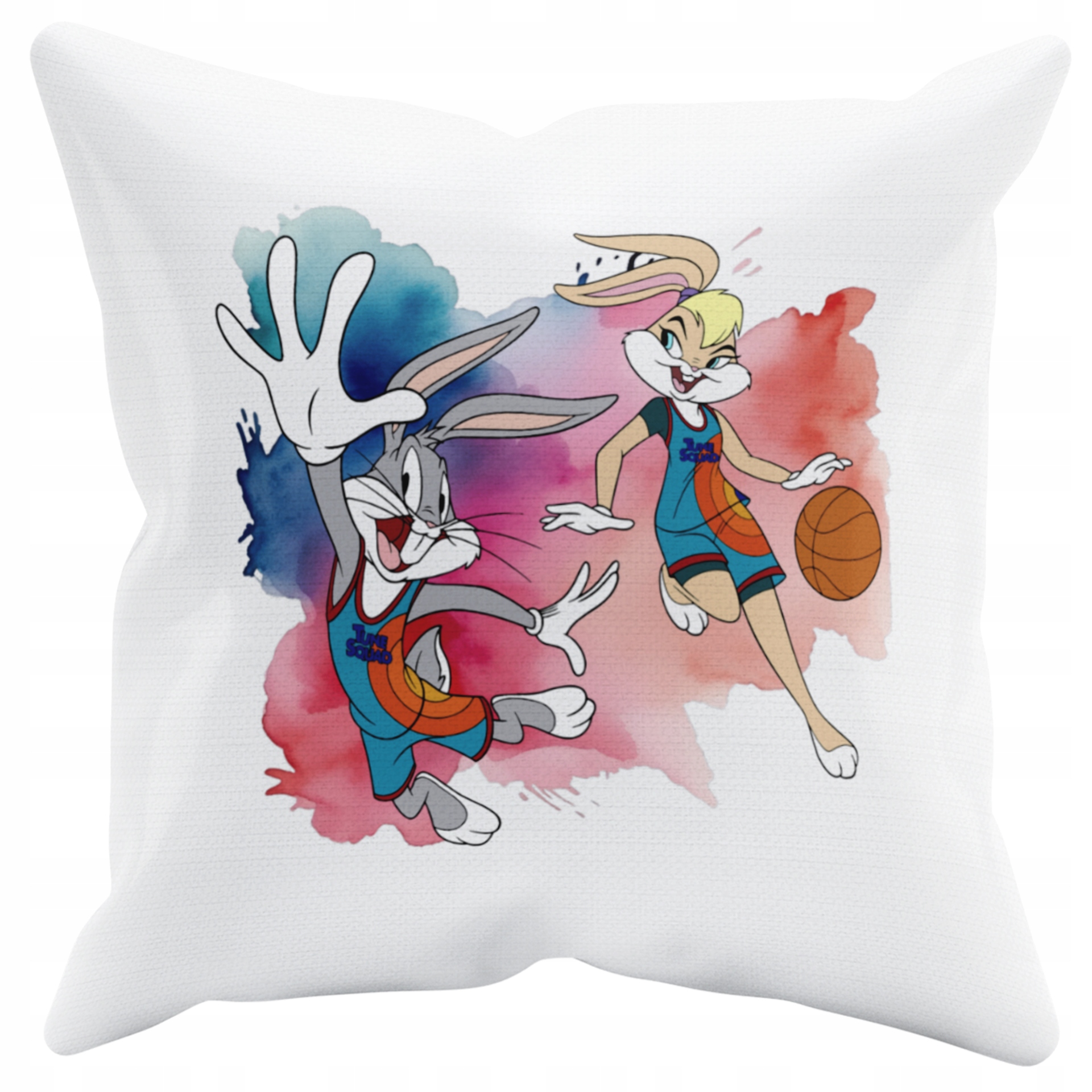 POSZEWKA NA PODUSZKĘ JAŚKA DO PRZEDSZKOLA BUGS I LOLA + IMIĘ GRATIS Kolor dominujący biel