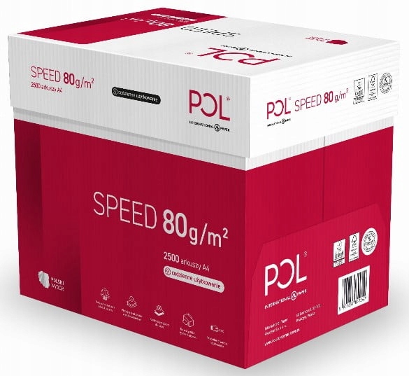 Papier biurowy POLSPEED A4 80g 2500 ark