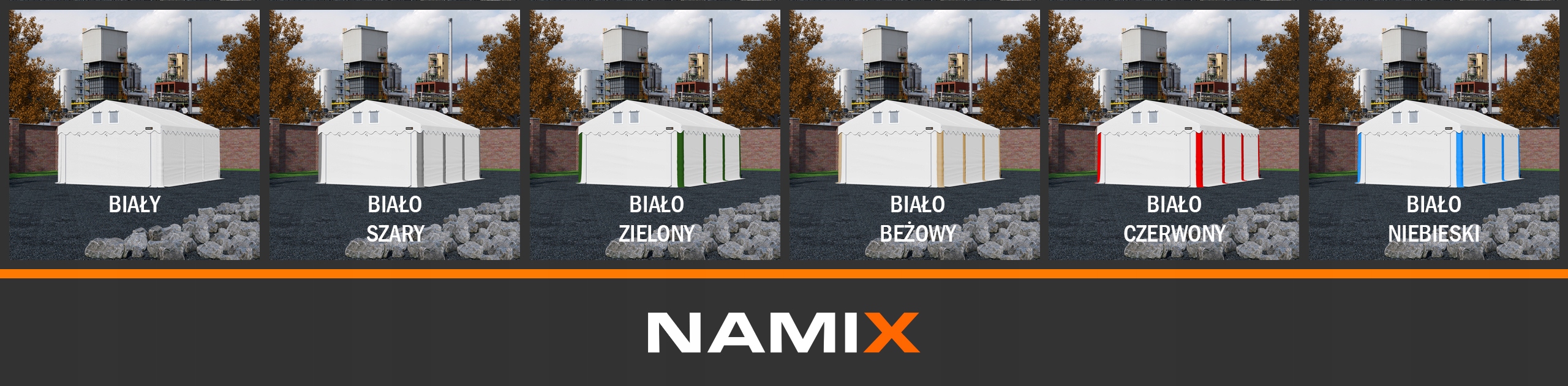 Намет для зберігання COMFORT 3x8 РІЗНІ КОЛЬОРИ Ширина 3 м