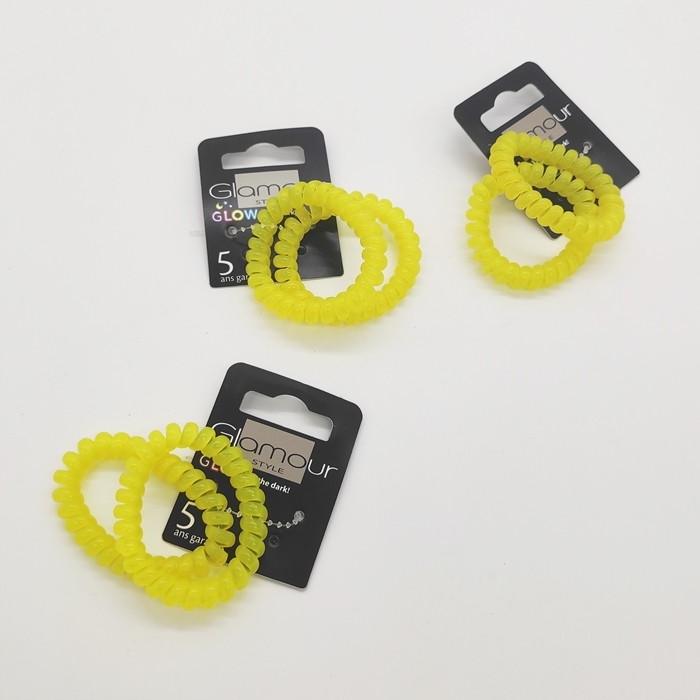 GUMKI DO WŁOSÓW SPRĘŻYNKI FLUO ŚWIECĄCE W CIEMNOŚC Model WA101D