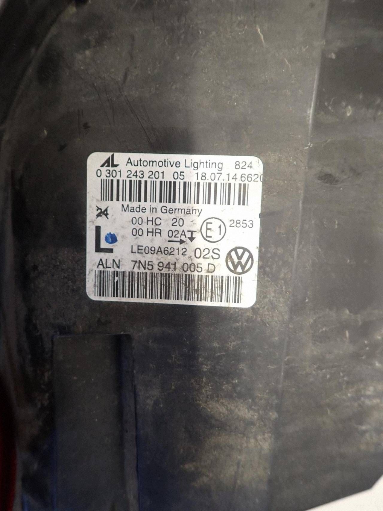 light front front left SEAT ALHAMBRA 2010- 7N5941005D