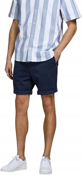 Pánské tmavě modré Kraťasy Jack&jones nad kolena L J2A