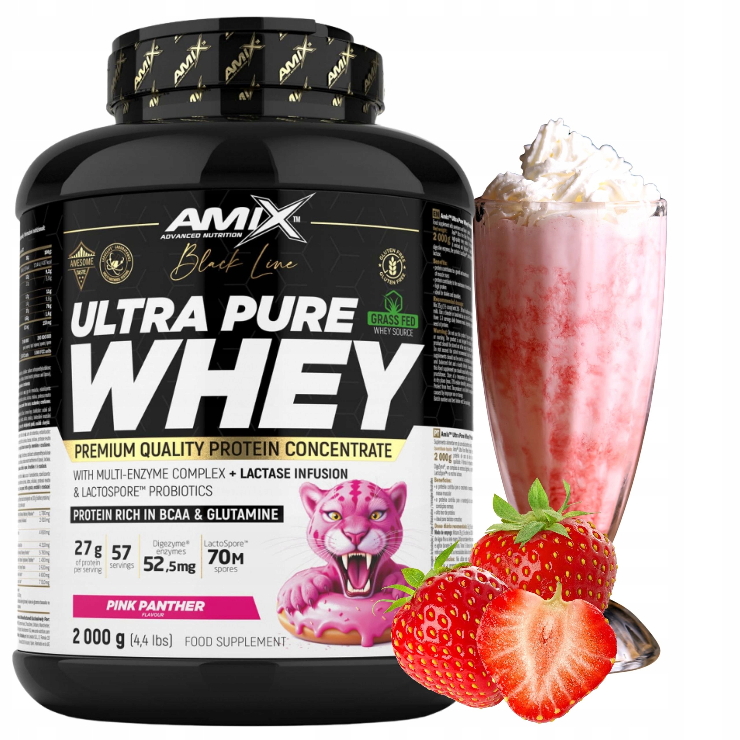 Syrovátkový Koncentrát Wpc Protein Ultra Pure Whey Jahoda 2000 g