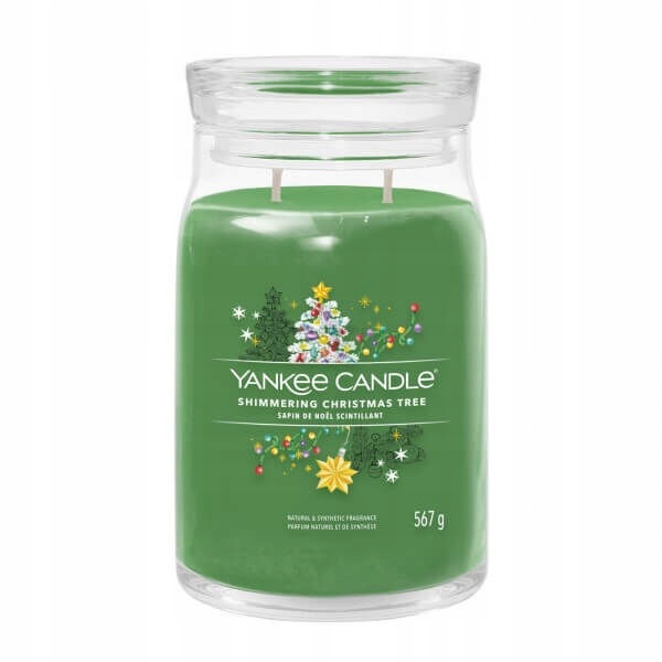 Shimmering Christmas Tree Yankee Candle Signature velká vonná svíčka