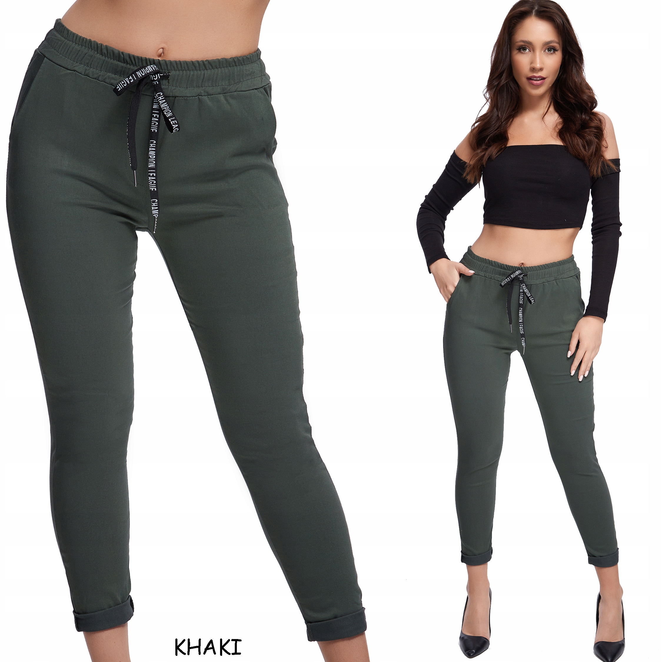 204_ L/40 _SPODNIE damskie Super Wygodne kolory Długość nogawki długa