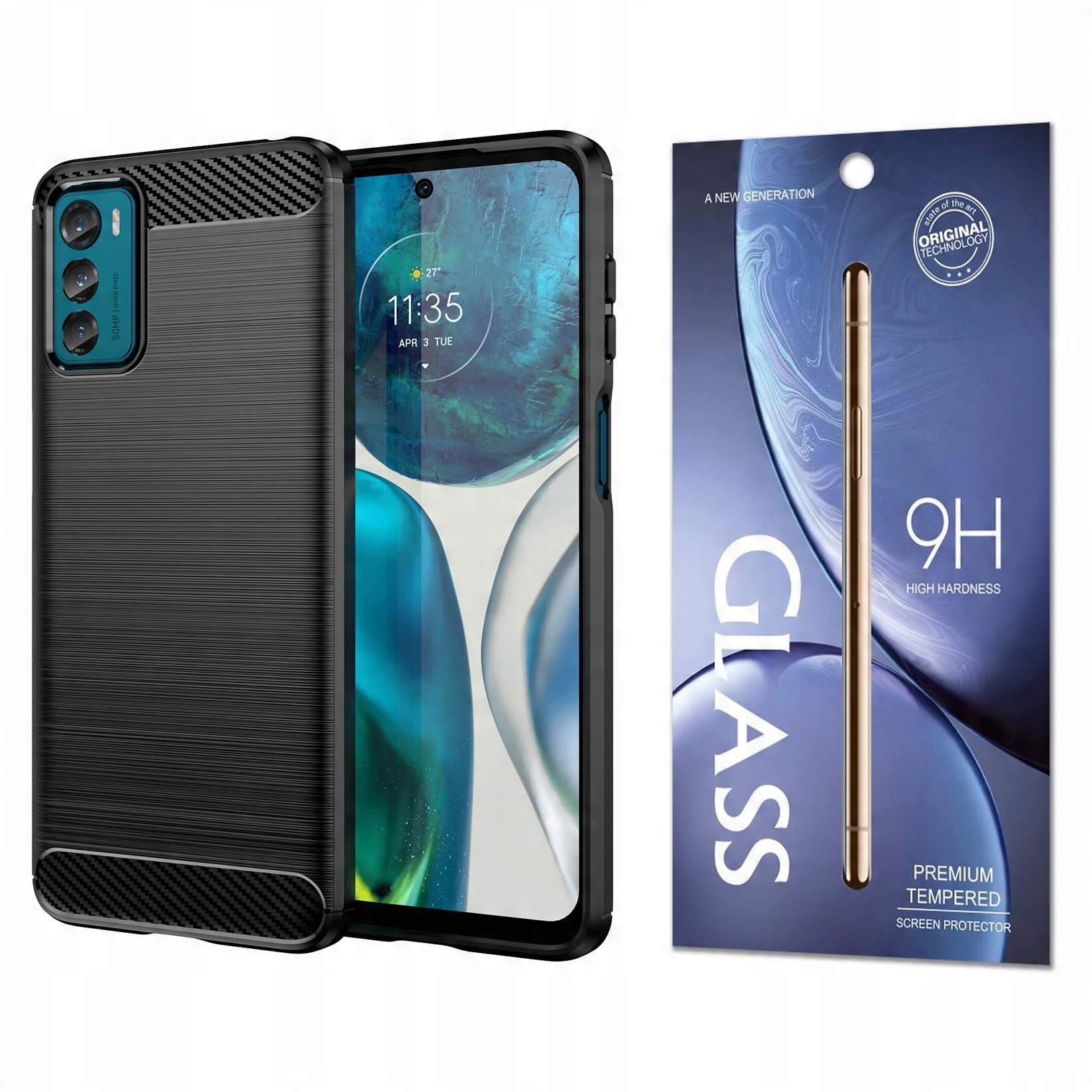 

Etui Pancerne Karbon do Motorola Moto G42 Szkło