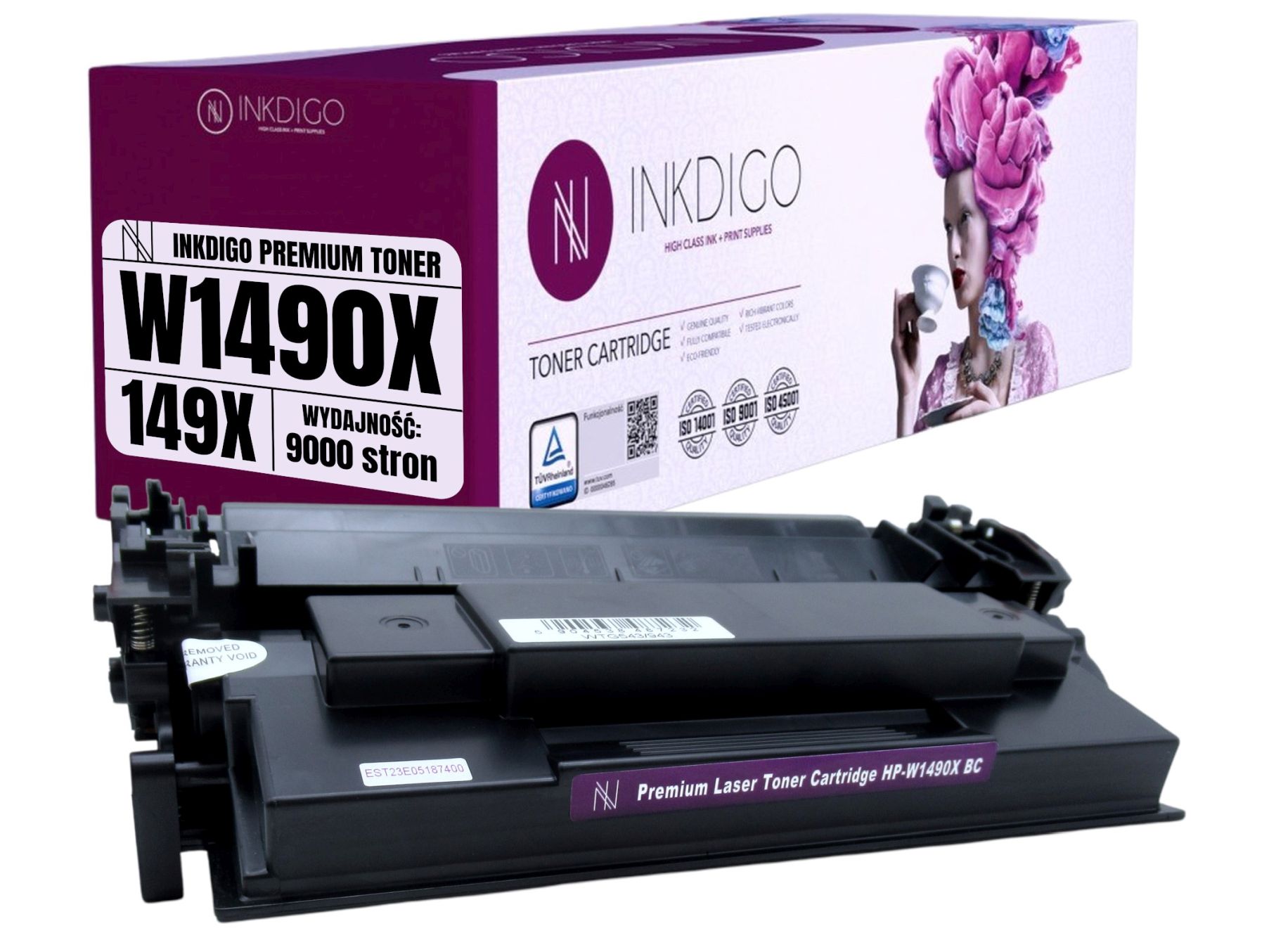 Toner Inkdigo do Hp W1490X 149X 149A Czarny HP-W1490X-1 Chip 9,5K