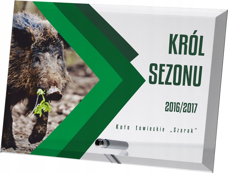 skleněná soška 14x20 cm Myslivost Král sezóny