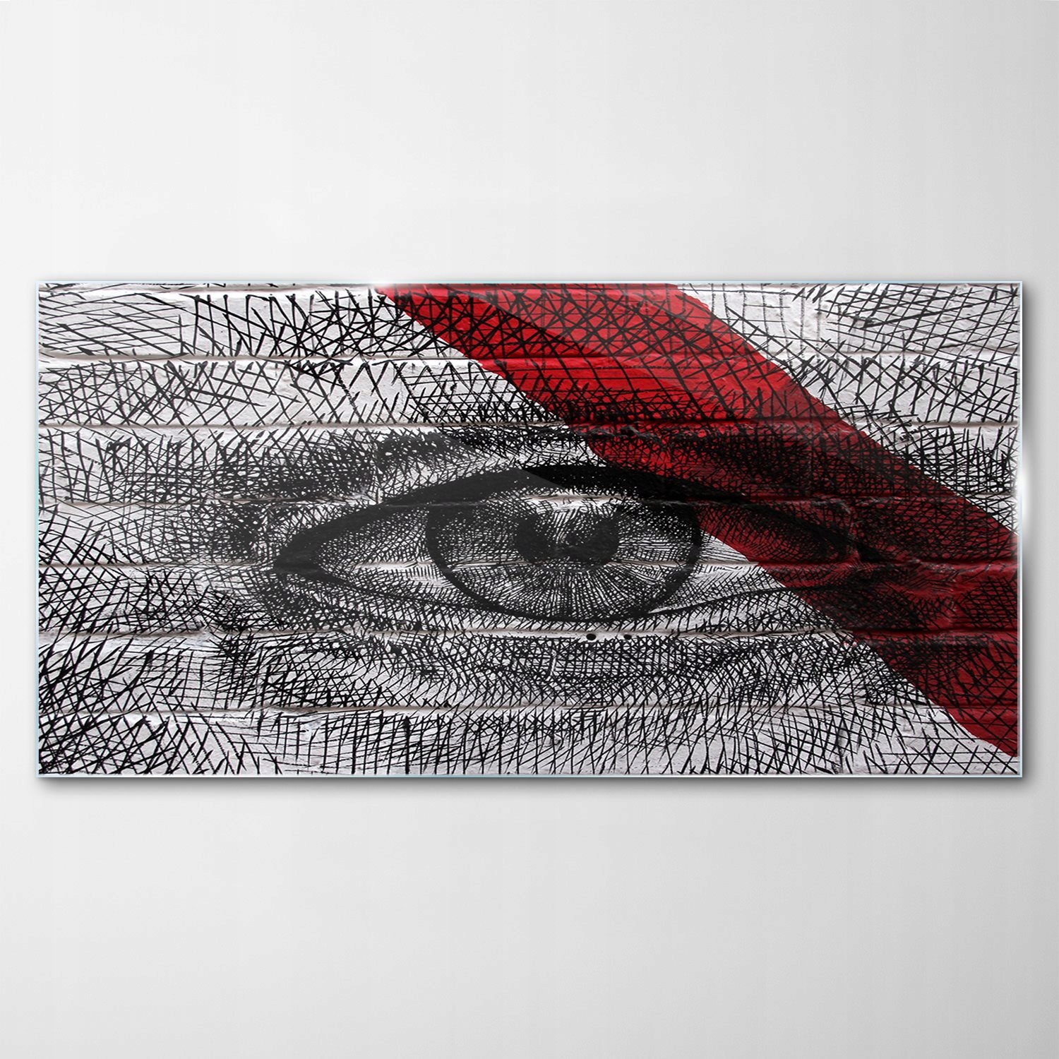 Tvrzený skleněný obraz Graffiti Art Oko 120x60