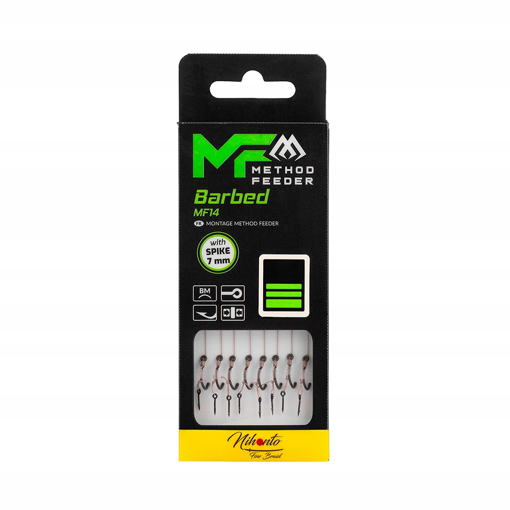 Mikado MF14 bagnet zadzior r.6 plecionka 0.16mm 10cm 8szt. gotowe przypony