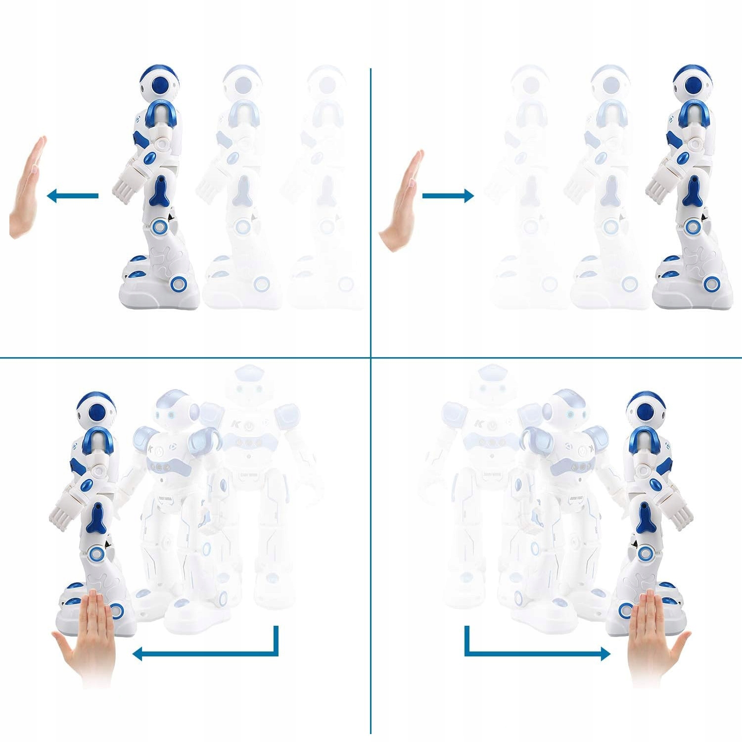 INTELIGENTNY ROBOT RC ZDALNIE STEROWNY GESTEM PILOTEM PROGRAMOWANIE PATROL Materiał plastik