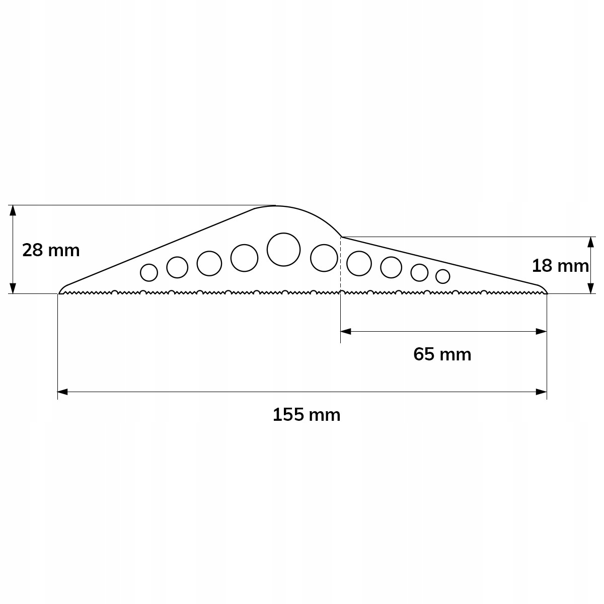 Uszczelka garażowa próg do bramy SGD03 1,5 mb. Kod producenta SW10310.63