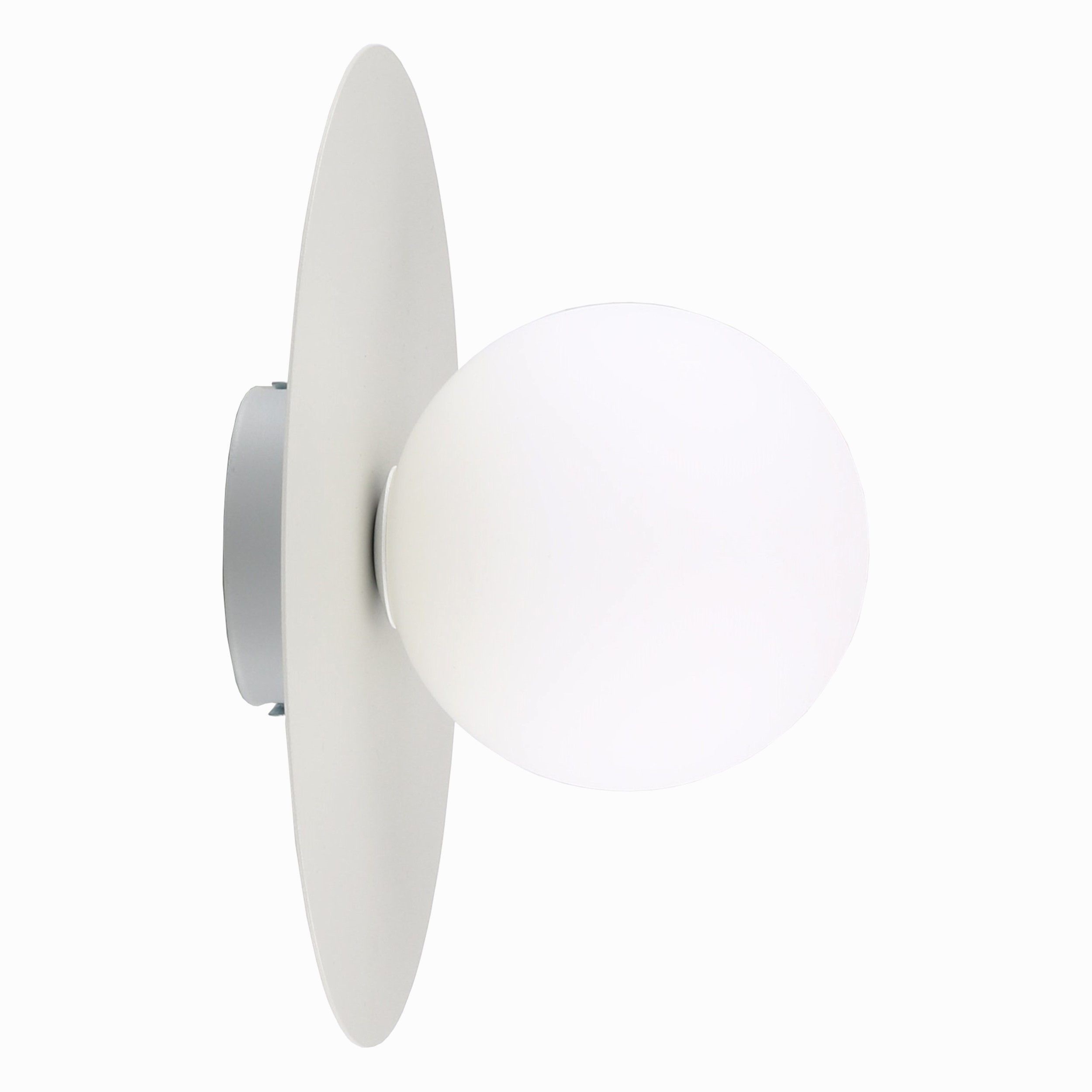 Kinkiet Ścienny Okrągły Dysk Szklana Kula Tk Lighting Pixi 10231 Beżowy