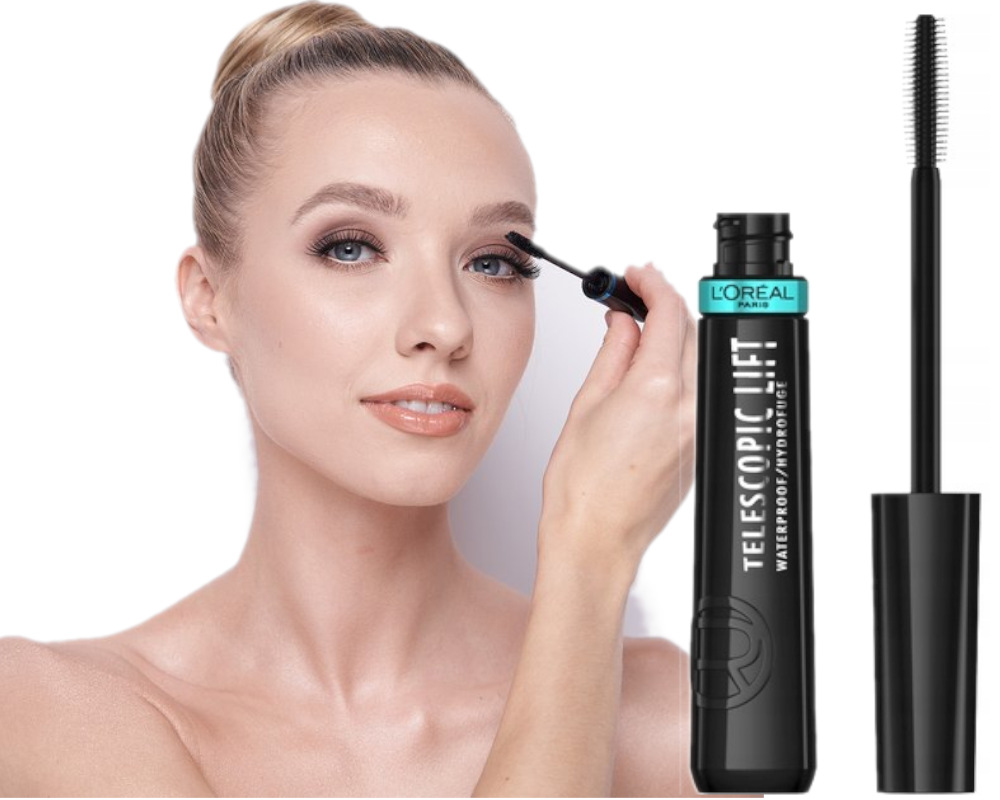 2x Voděodolná černá prodlužující maska L'oréal Paris Telescopic Lift