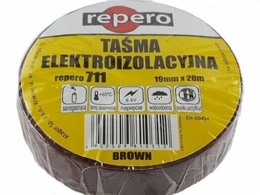 

Taśma izolacyjna 711E 19mm x 20m Szara 003248