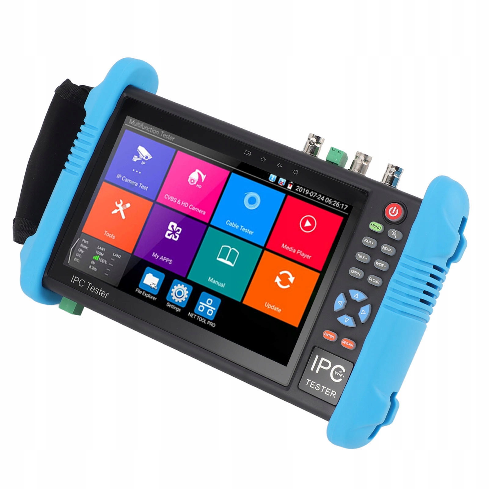 Tester CCTV VGA wejście 7in Monitor ekranu dotykowy AHD TVI CVI UTP Z9